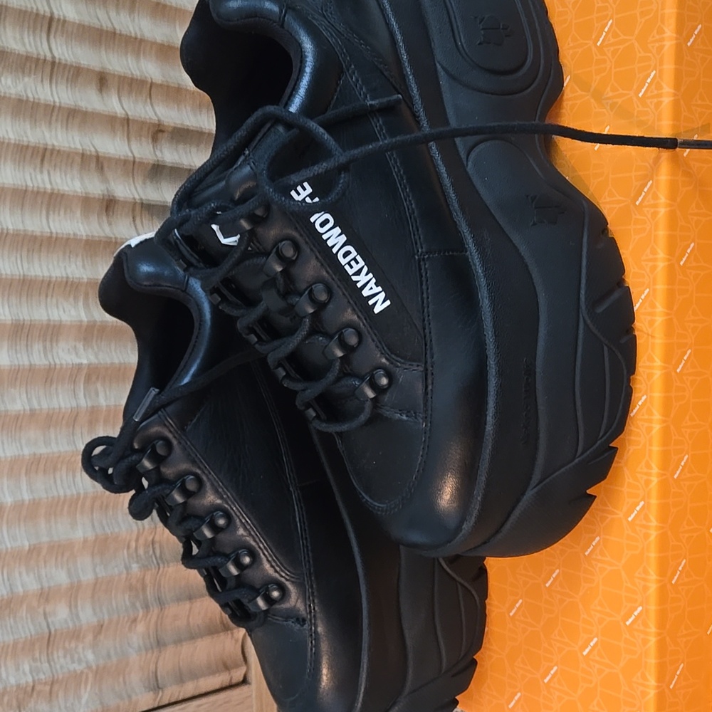 Naked Wolfe Black Platform Sneakers 37 - Picture 8 of 12